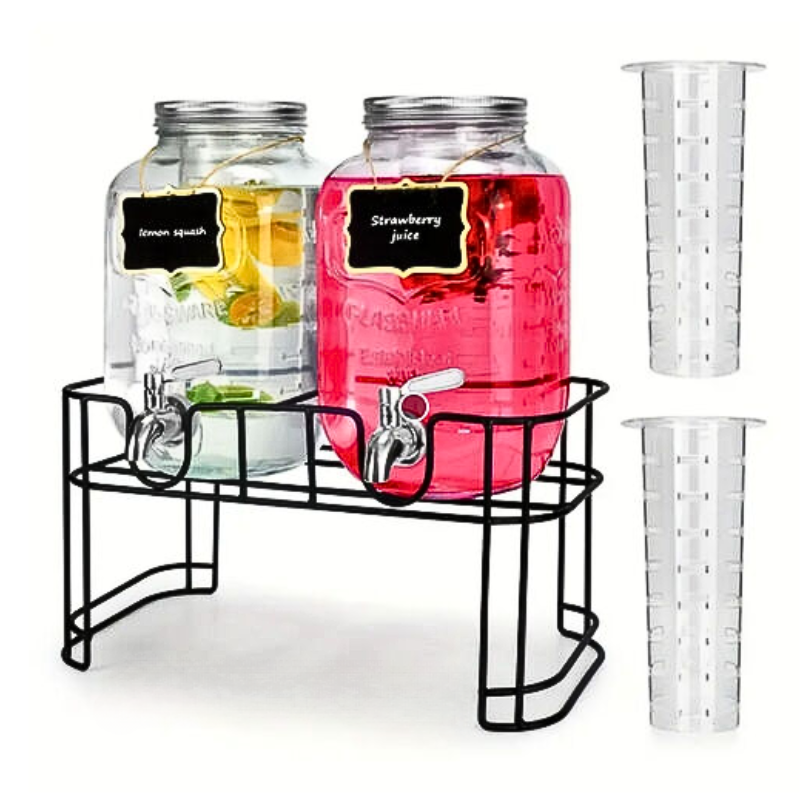 One Gallon Glass Beverage Dispenser - Image 3