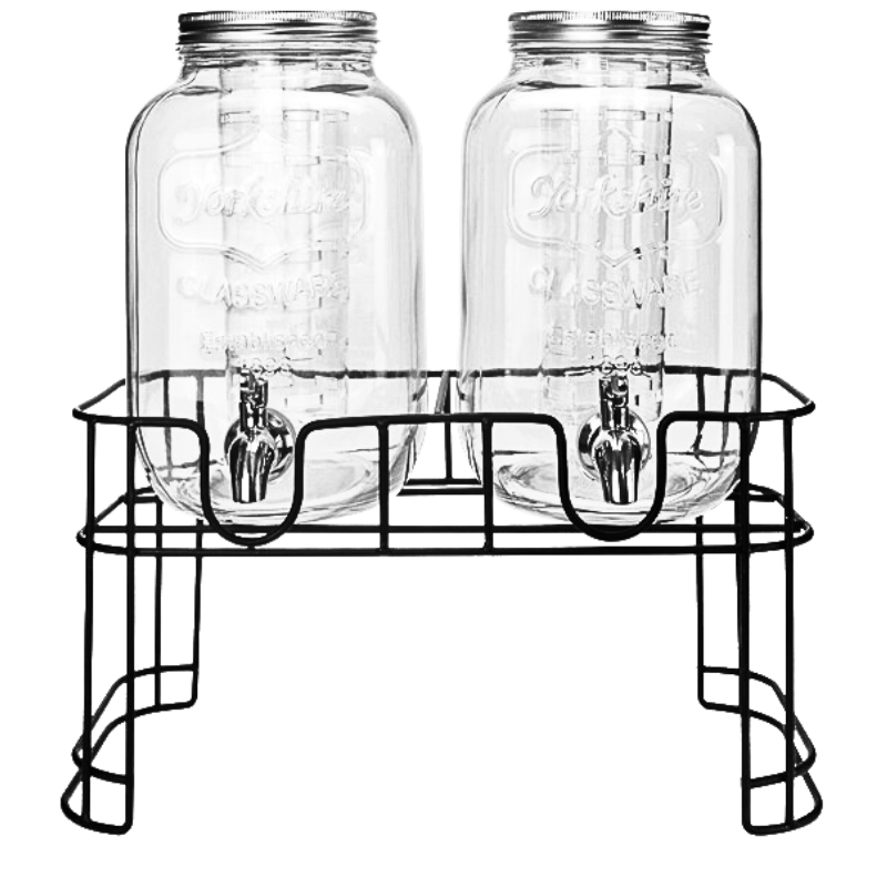 One Gallon Glass Beverage Dispenser