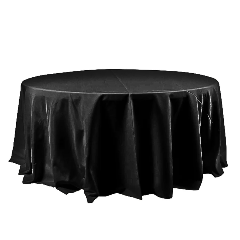 120" Black Round Linen