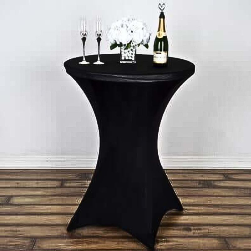 Black Spandex Highboy Table Cover - Image 5