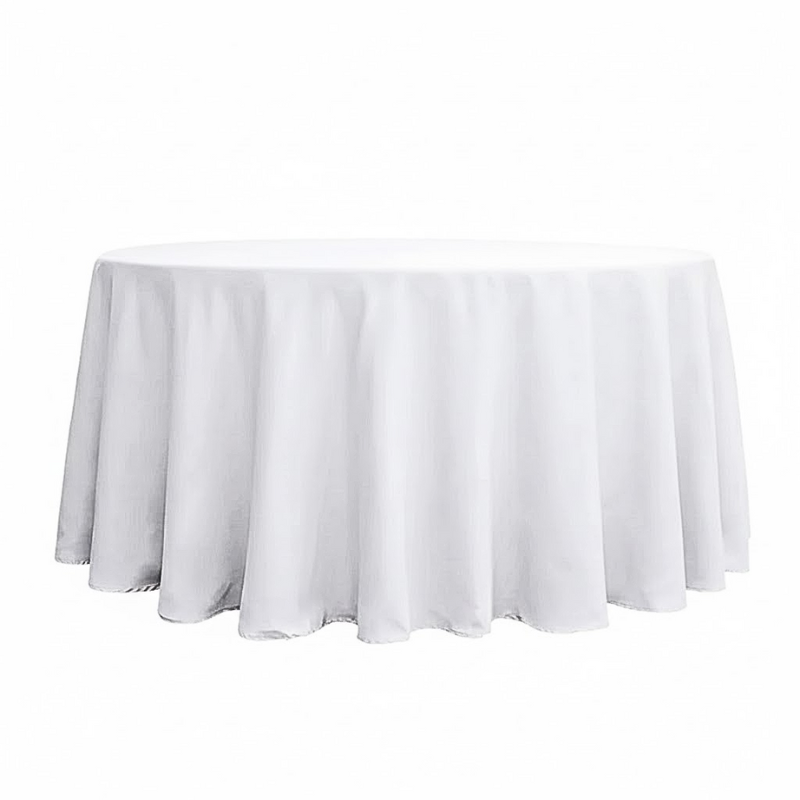 120" White Round Linen