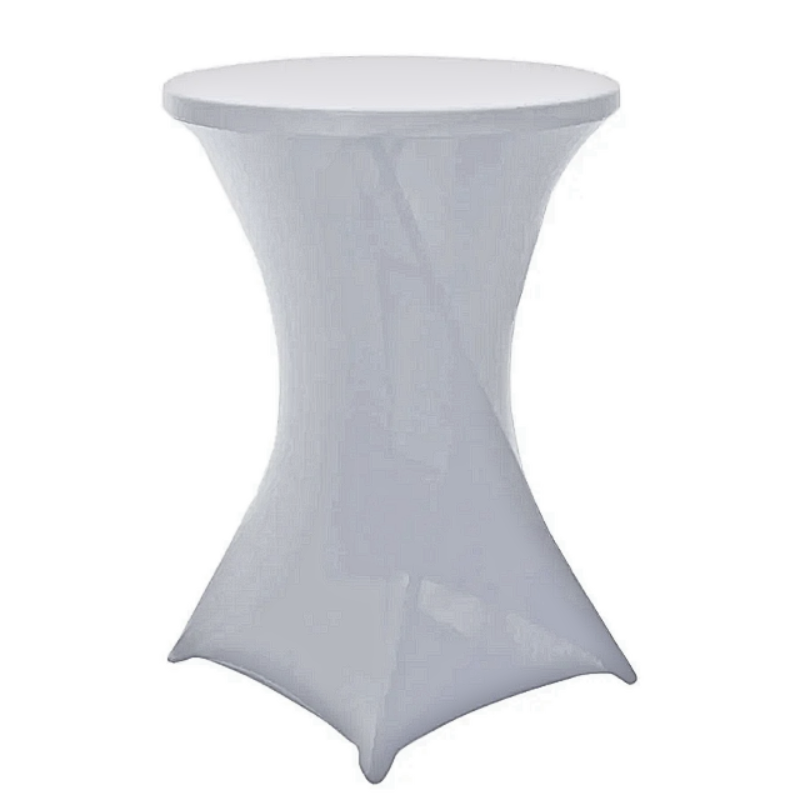 White Spandex Highboy Table Cover