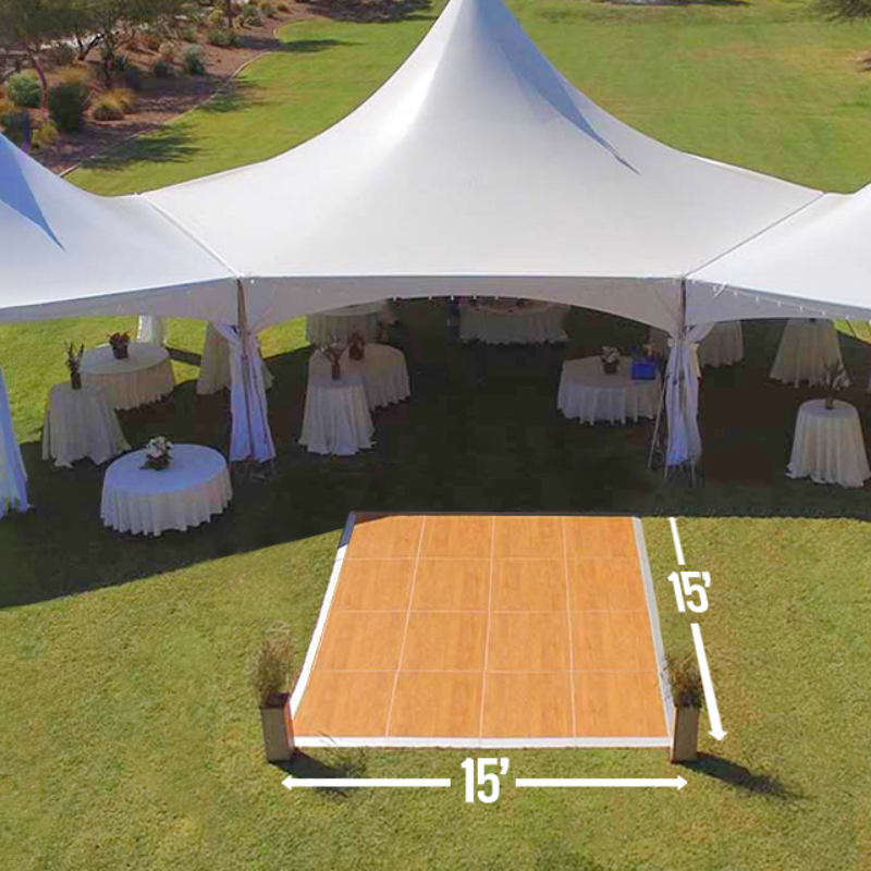 Dance Floor Bright Oak finish (15'x15')