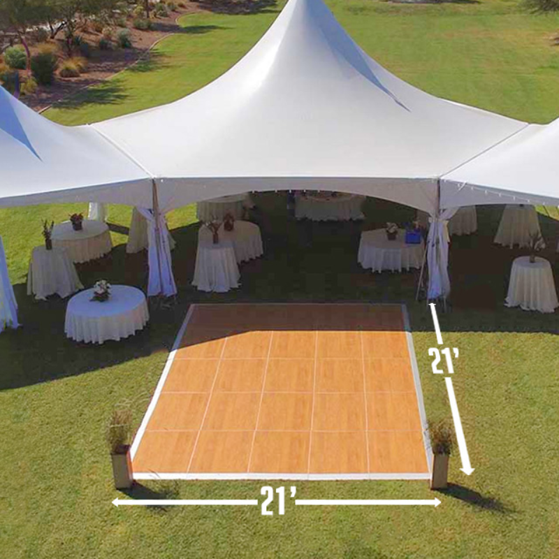 Dance Floor Bright Oak finish (21'x21')
