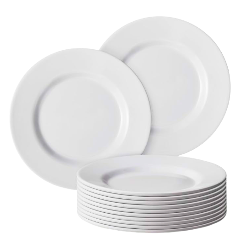 Classic White Salad & Dessert Plate