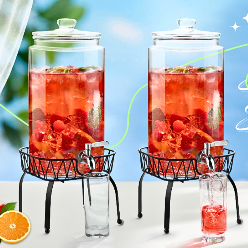 Three Gallon Glass Beverage Dispenser - Image 4