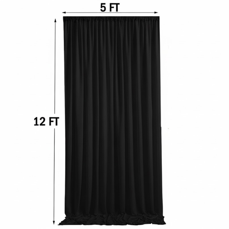 Black Drape Panel (Linen Fabric Only) – Set of 4