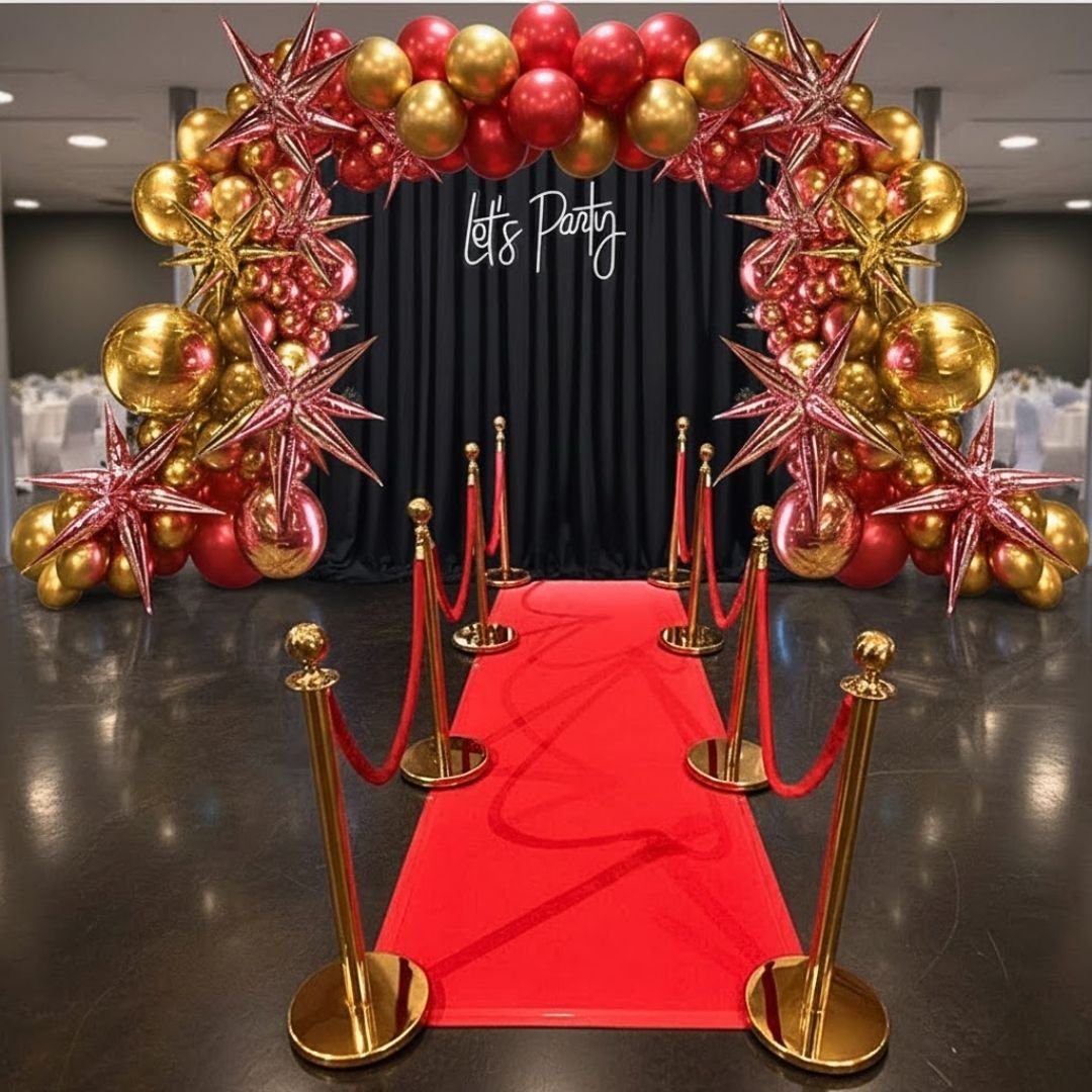 Gold Stanchions with Red Velvet Rope - Image 3