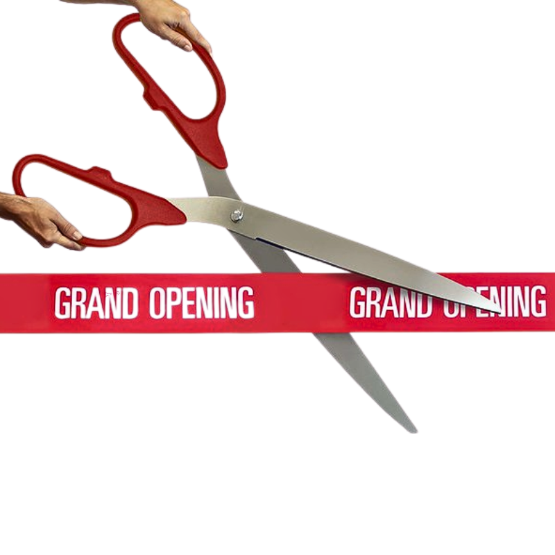 25" Giant Scissors with Red Ribbon