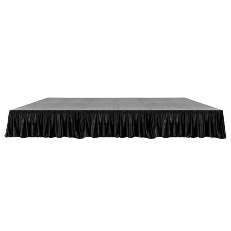 16' Black Pleated Stage Skirting