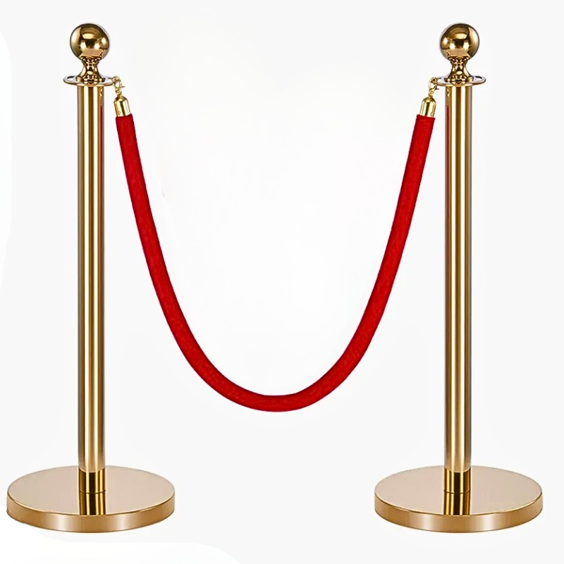 Gold Stanchions with Red Velvet Rope