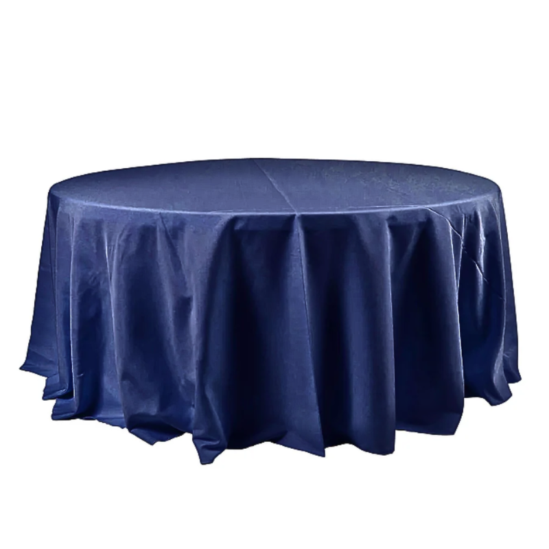 120" Navy Blue Round Linen
