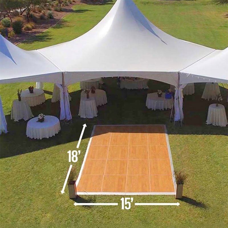 Dance Floor  Bright  Oak finish (18'x15')