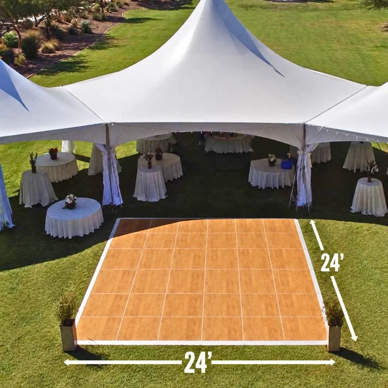 Dance Floor Bright Oak finish (24'x24')